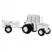 Kastelahjojen: traktori ja vaunu säästöpossu i kromattu  malli: 152-86904