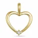 sydän timantti riipus 14 karaatti kultaa 0,019 ct