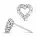 sydän nappikorvakorut 14 karaatin valkokultaa kanssa timantti 