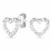 sydän korvarenkaat 14 karaatin valkokultaa kanssa 