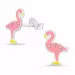 flamingo korvarenkaat  hopea