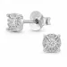solitaire-nappikorvakorut rodinoitua hopeaa kanssa lab grown timantti 