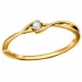 lab grown timantti solitaire-sormus kullattua hopeaa