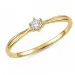lab grown timantti solitaire-sormus kullattua hopeaa