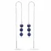 Lapislatsuli ketjukorvakorut  hopea - Loom Stones