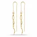 pitkät ketjukorvakorut  kullattu hopea