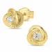 zirkoni nappikorvakorut 9 karaatin kultaa kanssa zirkoni - Gold Collection