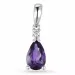 lila ametisti riipus 14 karaatti valkokultaa 0,03 ct 0,78 ct
