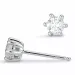 2 x 0,25 ct timantti solitaire-nappikorvakorut 14 karaatin valkokultaa kanssa timantti 