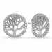 10 mm aagaard elämänpuu korvarenkaat  hopeaa valkoinen zirkoni