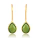 peridootti korvarenkaat  kullattu hopea - Loom Stones