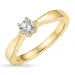 5,4 mm zirkoni solitaire-sormus 9 karaatin kultaa