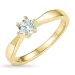 4,7 mm zirkoni solitaire-sormus 9 karaatin kultaa