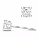 2 x 0,25 ct timantti solitaire-nappikorvakorut 14 karaatin valkokultaa kanssa timantti