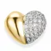 sydän timanttiriipus 14 karaatti kulta ja valkokultaa 0,32 ct