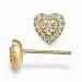 Sydän timanttikorvakorut 14 karaatin kultaa kanssa timanttia 