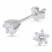 4,5 mm solitaire-nappikorvakorut hopea