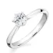 zirkoni solitaire-sormus hopea