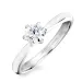 zirkoni solitaire-sormus hopea