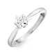 zirkoni solitaire-sormus hopea