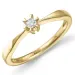 0,05 ct timantti solitaire-sormus 9 karaatin kultaa 0,05 ct