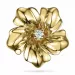 Kukka timanttiriipus 9 karaatti kultaa 0,022 ct