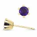 2 x 0,33 ct ametisti solitaire-nappikorvakorut 9 karaatin kultaa kanssa ametisti