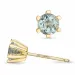 2 x 0,43 ct vihreä ametisti solitaire-nappikorvakorut 9 karaatin kultaa kanssa ametisti