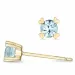 2 x 0,22 ct akvamariinia solitaire-nappikorvakorut 9 karaatin kultaa kanssa akvamariinia