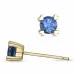 2 x 0,24 ct tansaniitti solitaire-nappikorvakorut 9 karaatin kultaa kanssa tansaniitti