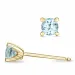 2 x 0,25 ct akvamariinia solitaire-nappikorvakorut 9 karaatin kultaa kanssa akvamariinia