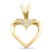 sydän rubiini riipus 9 karaatti kultaa 0,02 ct