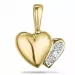 Sydän timanttiriipus 9 karaatti kulta ja valkokultaa 0,005 ct