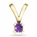 ametisti solitaire-riipus 9 karaatti kultaa 0,22 ct