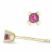 2 x 0,10 ct pinkki turmaliini solitaire-nappikorvakorut 9 karaatin kultaa kanssa turmaliini
