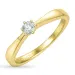 timantti solitaire-sormus 14 karaatin kultaa 0,10 ct