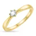 timantti solitaire-sormus 14 karaatin kultaa 0,20 ct