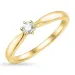timantti solitaire-sormus 14 karaatin kultaa 0,15 ct