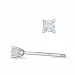 2 x 0,08 ct kampanja - timantti solitaire-nappikorvakorut 14 karaatin valkokultaa kanssa timantti