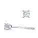 2 x 0,10 ct kampanja - timantti solitaire-nappikorvakorut 14 karaatin valkokultaa kanssa timantti