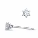 2 x 0,10 ct kampanja - timantti solitaire-nappikorvakorut 14 karaatin valkokultaa kanssa timantti
