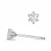 2 x 0,10 ct kampanja - timantti solitaire-nappikorvakorut 14 karaatin valkokultaa kanssa timantti
