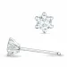 2 x 0,18 ct kampanja - timantti solitaire-nappikorvakorut 14 karaatin valkokultaa kanssa timantti