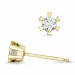 2 x 0,16 ct kampanja - timantti solitaire-nappikorvakorut 14 karaatin kultaa kanssa timantti
