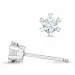 2 x 0,16 ct kampanja - timantti solitaire-nappikorvakorut 14 karaatin valkokultaa kanssa timantti