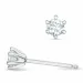 2 x 0,16 ct kampanja - timantti solitaire-nappikorvakorut 14 karaatin valkokultaa kanssa timantti