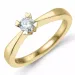 timantti solitaire-sormus 14 karaatin kultaa 0,20 ct