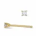 2 x 0,04 ct kampanja - timantti solitaire-nappikorvakorut 14 karaatin kultaa kanssa timantti