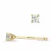 2 x 0,05 ct kampanja - timantti solitaire-nappikorvakorut 14 karaatin kultaa kanssa timantti