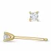 2 x 0,07 ct kampanja - timantti solitaire-nappikorvakorut 14 karaatin kultaa kanssa timantti